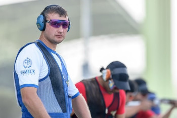 Фотография к новости: Максим Коломоец вошёл в топ-6 на этапе Кубка мира по стендовой стрельбе