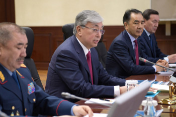 Фотография к новости: Токаев принял участие в расширенном заседании коллегии МВД РК