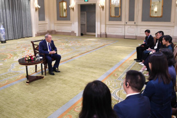 Фотография к новости: Елбасы Нурсултан Назарбаев ответил на вопросы китайских СМИ