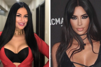 Фотография к новости: Двойник Ким Кардашьян заявила, что знаменитая инста-модель ей проигрывает
