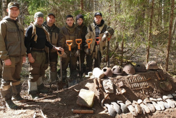 Фотография к новости: Останки 10 солдат ВОВ обнаружили поисковики из СКО