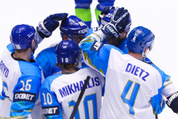 Фотография к новости: Сборная Казахстана стартовала с победы на ЧМ по хоккею в Нур-Султане