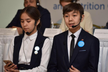 Фотография к новости: В Нур-Султане прошел симпозиум по улучшению питания детей в ЦА 