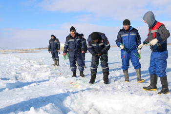 Фотография к новости: Взрывные работы на опасных участках рек провели в двух областях РК