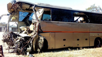 Фотография к новости: Жуткое ДТП с пассажирским автобусом в Жамбылской области: госпитализированы 40 человек