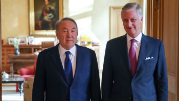 Фотография к новости: Нурсултан Назарбаев встретился с Королём Бельгии в Брюсселе 