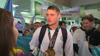 Фотография к новости: Чемпиона Азиады Дмитрия Алексанина  встретили в Кокшетау