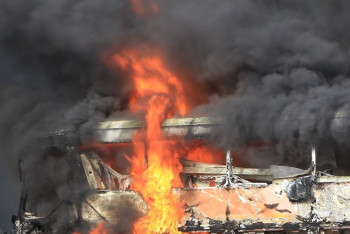 Фотография к новости: Хронологию смерти 52 человек в сгоревшем автобусе рассказали в МВД