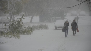 Фотография к новости: Из-за сильной метели жителей Астаны призывают не выходить на улицу