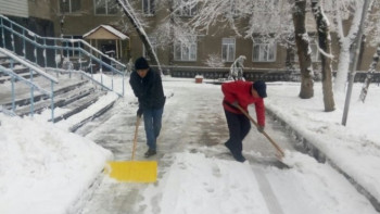 Фотография к новости: В Алматы за несвоевременную уборку снега оштрафовали более 130 КСК 