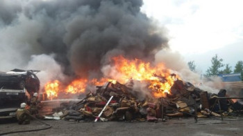 Фотография к новости: Пункт приёма авто для утилизации горел в Костанае