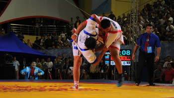 Фотография к новости: Кайрат Нуртас и Артур Толепов поборются в турнире по қазақ күресі 