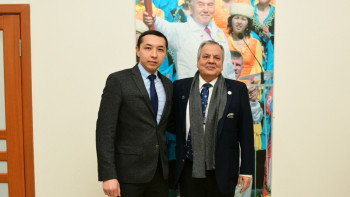 Фотография к новости: Президент Азиатской Федерации регби встретился с представителями НОК Казахстана