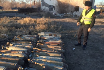 Фотография к новости: Десятки авиабомб найдены в пункте приема металла Талдыкоргана