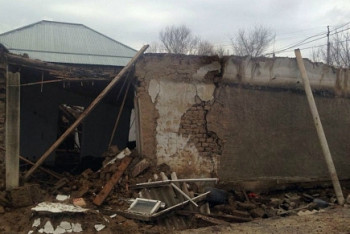 Фотография к новости: После обильных осадков в Шымкенте частично обрушился дом