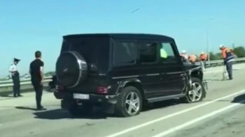 Фотография к новости: С ног на голову: авария произошла на трассе Астана-Бурабай