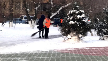 Фотография к новости: В Петропавловске обрабатывают дороги новым способом