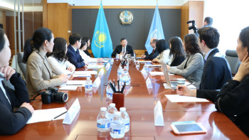 Фотография к новости: Магистранты казахстанских ВУЗов приняли участие в круглом столе по модели ООН