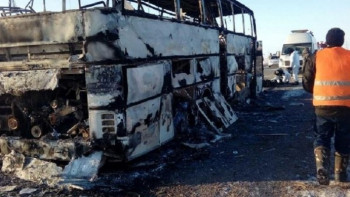 Фотография к новости: Задержан владелец сгоревшего в Актюбинской области автобуса