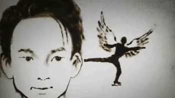 Фотография к новости: Алматинец нарисовал портрет Дениса Тена из песка 