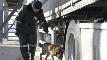 Фотография к новости: Гербы Казахстана из пластика нашли пограничники контрольного пункта "Хоргос"