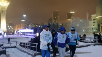 Фотография к новости: Мухамедиулы встретил Новый год забегом по Астане