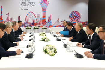 Фотография к новости: Вклад Пан Ги Муна в развитие ООН отметил Назарбаев 