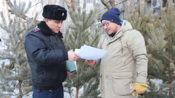 Фотография к новости: Полицейские Костаная проверяют точки продаж елей