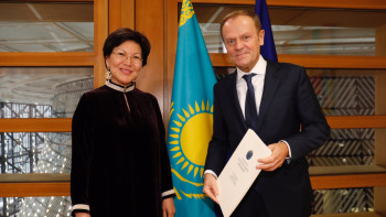 Фотография к новости: Посол Казахстана в Бельгии вручила верительные грамоты Президенту Европейского совета