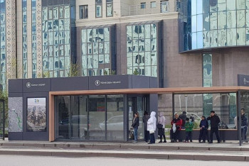 Фотография к новости: Автобусные остановки с кондиционерами начали устанавливать в Астане