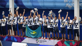 Фотография к новости: Казахстанские ватерполисты стали чемпионами Азиады в третий раз