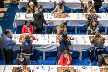 Фотография к новости: Казахстан одержал первую победу на командном ЧМ по шахматам