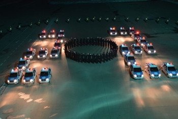 Фотография к новости: Полицейские СКО провели ночной флешмоб к Наурызу