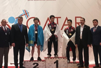 Фотография к новости: Казахстанский тяжелоатлет Игорь Сон завоевал серебро на Кубке Катара