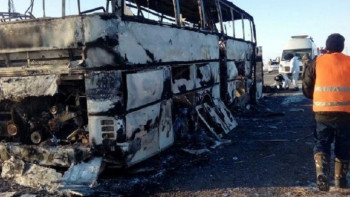 Фотография к новости: В Актобе начались прения по делу о пожаре в автобусе 