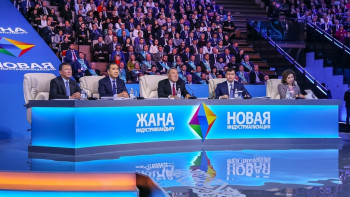 Фотография к новости: Нурсултан Назарбаев дал старт работе общенационального телемоста "Сделано в Казахстане"