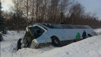 Фотография к новости: Автобус с гражданами Казахстана перевернулся в Новосибирской области