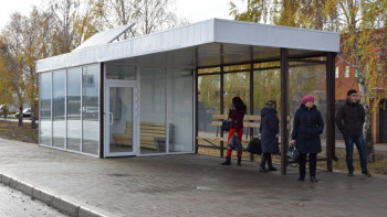 Фотография к новости: Первая тёплая остановка появилась в Костанае