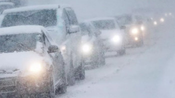 Фотография к новости: Движение транспорта перекрыто на нескольких трассах Астаны из-за метели и гололёда 