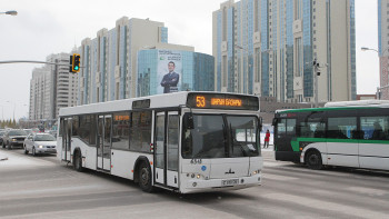 Фотография к новости: О возможном ограничении движения автобусов предупредили в "Астана LRT"