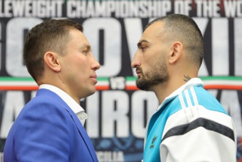 Фотография к новости: Головкин и Мартиросян провели дуэль взглядов