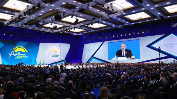 Фотография к новости: В Астане начался XVIII Съезд партии "Нұр Отан" под председательством Назарбаева