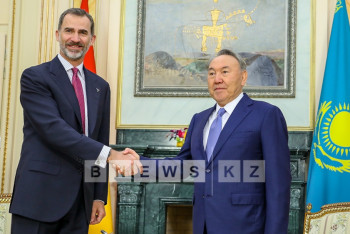 Фотография к новости: Нурсултан Назарбаев встретился с Королем Испании Фелипе VI