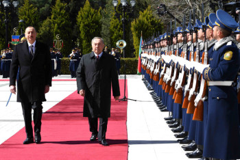 Фотография к новости: Президенты Казахстана и Азербайджана обсудили развитие транзитно-транспортный потенциал стран