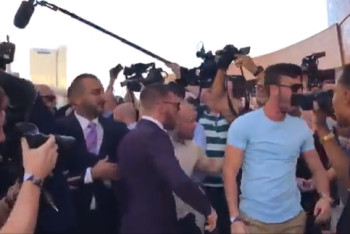 Фотография к новости: В сети появилось видео драки команд Макгрегора и Мейвезера