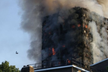 Фотография к новости: При пожаре в лондонской высотке погибли люди