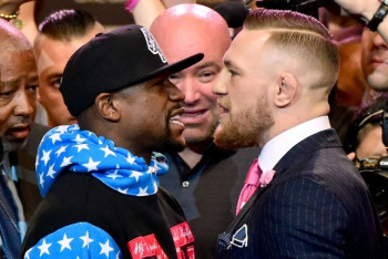 Фотография к новости: Мейвезер и МакГрегор провели первую дуэль взглядов