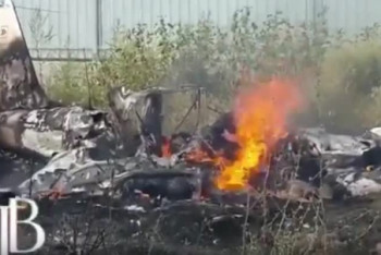 Фотография к новости: В Сети появилось видео с места крушения учебного самолета близ Алматы