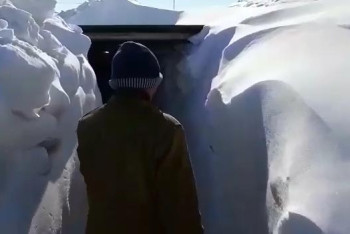 Фотография к новости: Село в Карагандинской области утонуло под снегом