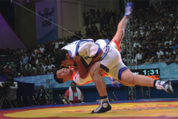 Фотография к новости: Три золота завоевали казахстанцы в первый день чемпионата мира по казакша курес